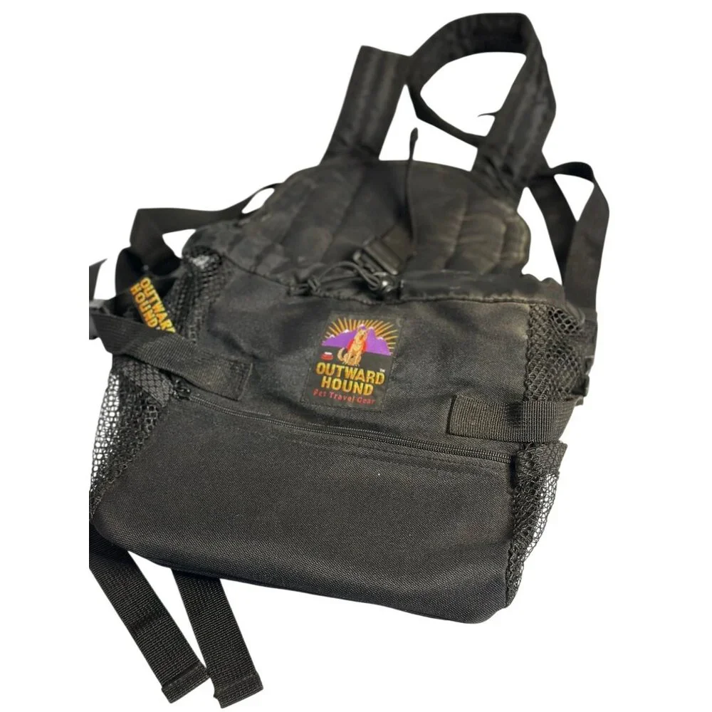 Outward Hound Pet Gear Backpack Carrier Travel‎ Dog Cat Black Durable Comfort